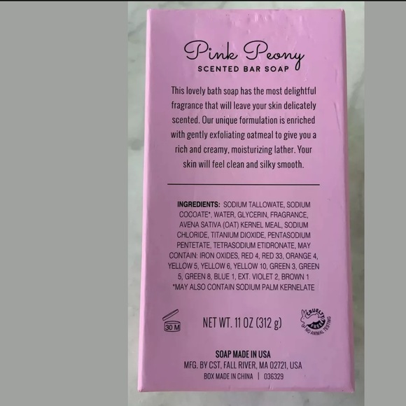 CST COMMONWEALTH SOAPS PINK PEONY SCENTED BAR NEW - Picture 3 of 3